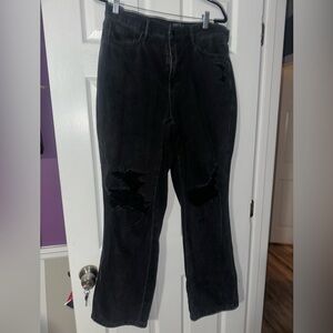 Judy Blue Black Distressed Flare Jeans